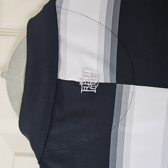 G/FORE Women's Offset Gradient Stripe Performance Fabric Polo Top L NWOT - Picture 9 of 13